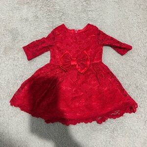 Rare Editions Scarlet Lace Dress